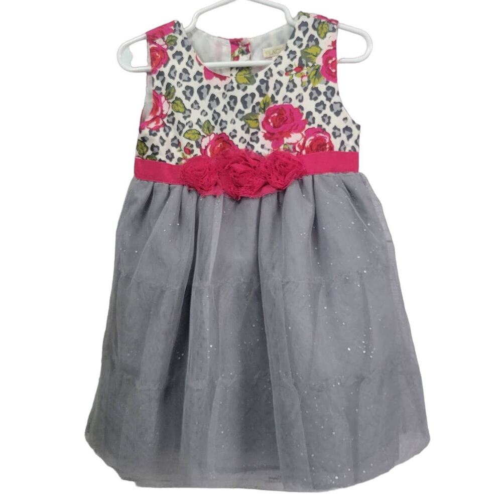 est. 1989 Place Leopard‎ Print Floral Dress Size 3T